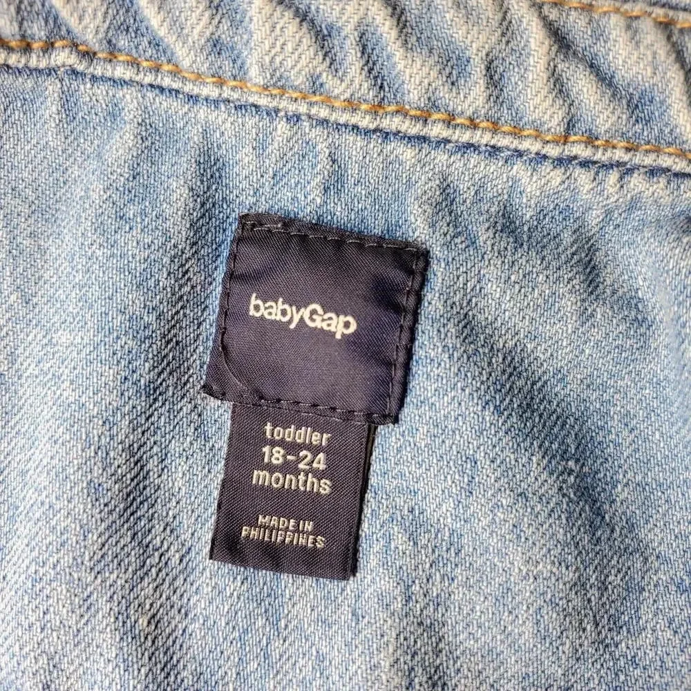 babyGap Toddler 18-24m Blue Jean Vest EUC 100% Cotton NWOT